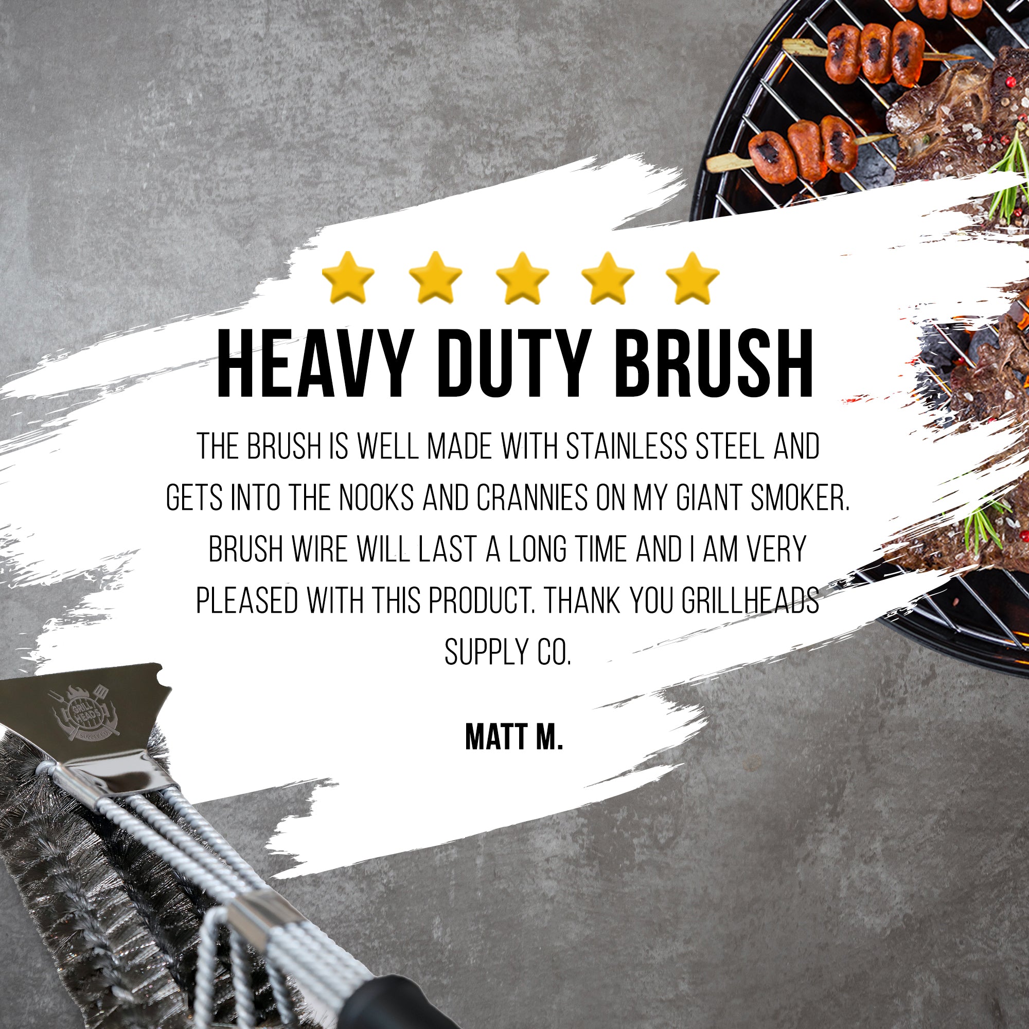 Heavy Duty Stainless Steel Wire Grill Brush